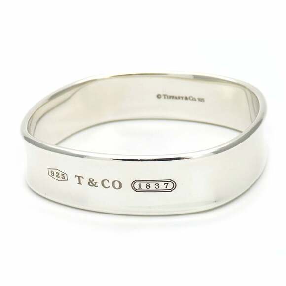 Tiffany Bracelet 1837 Square Silver 925 Approx. 57.0g Bangle Accessory Women'...
